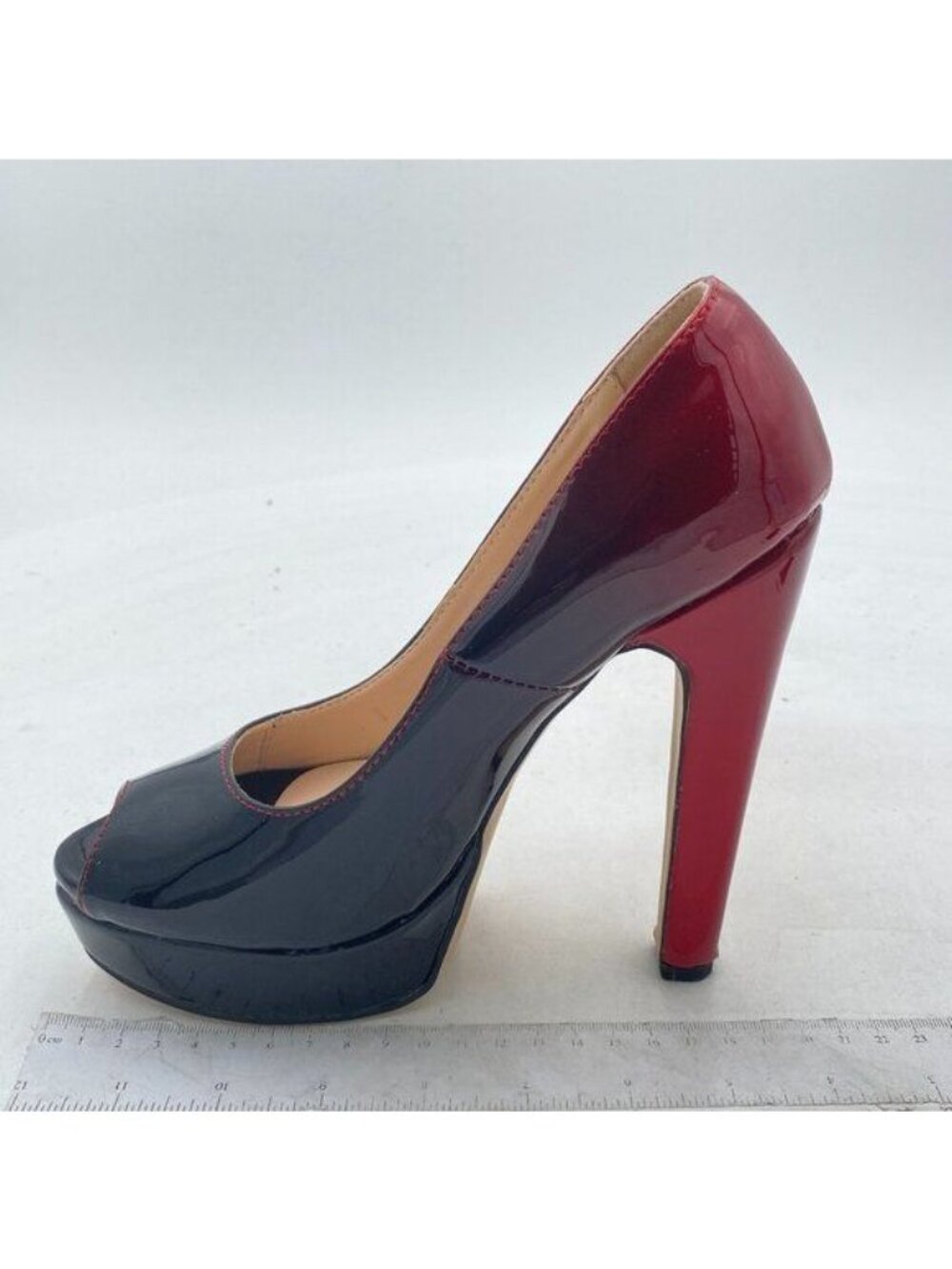 FSJ Women Platform Peep Toe Pumps Slip on Stiletto High Heels Office Formal